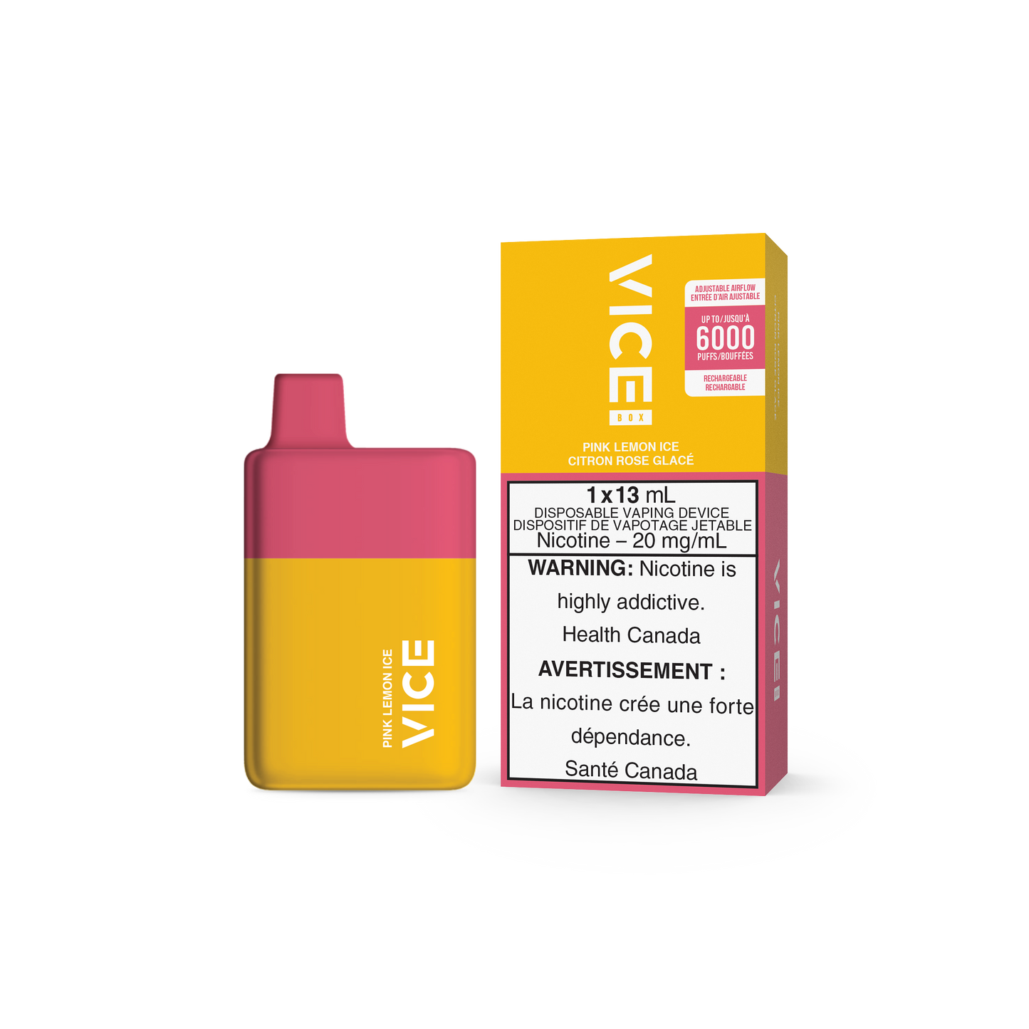 VICE BOX DISPOSABLE - PINK LEMON ICE (ONTARIO)