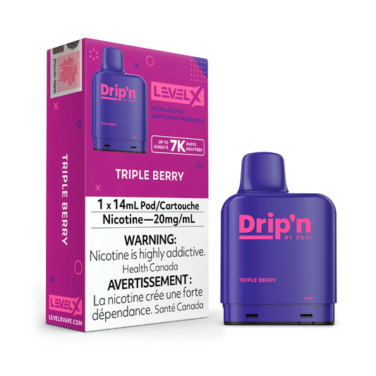 TRIPLE BERRY - LEVEL X DRIP'N POD (14mL) (FEDERAL)